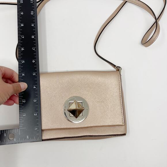 Kate Spade Rose Gold Leather Sally Newbury Lane Crossbody Bag 7.5" x 5" - Picture 13 of 14
